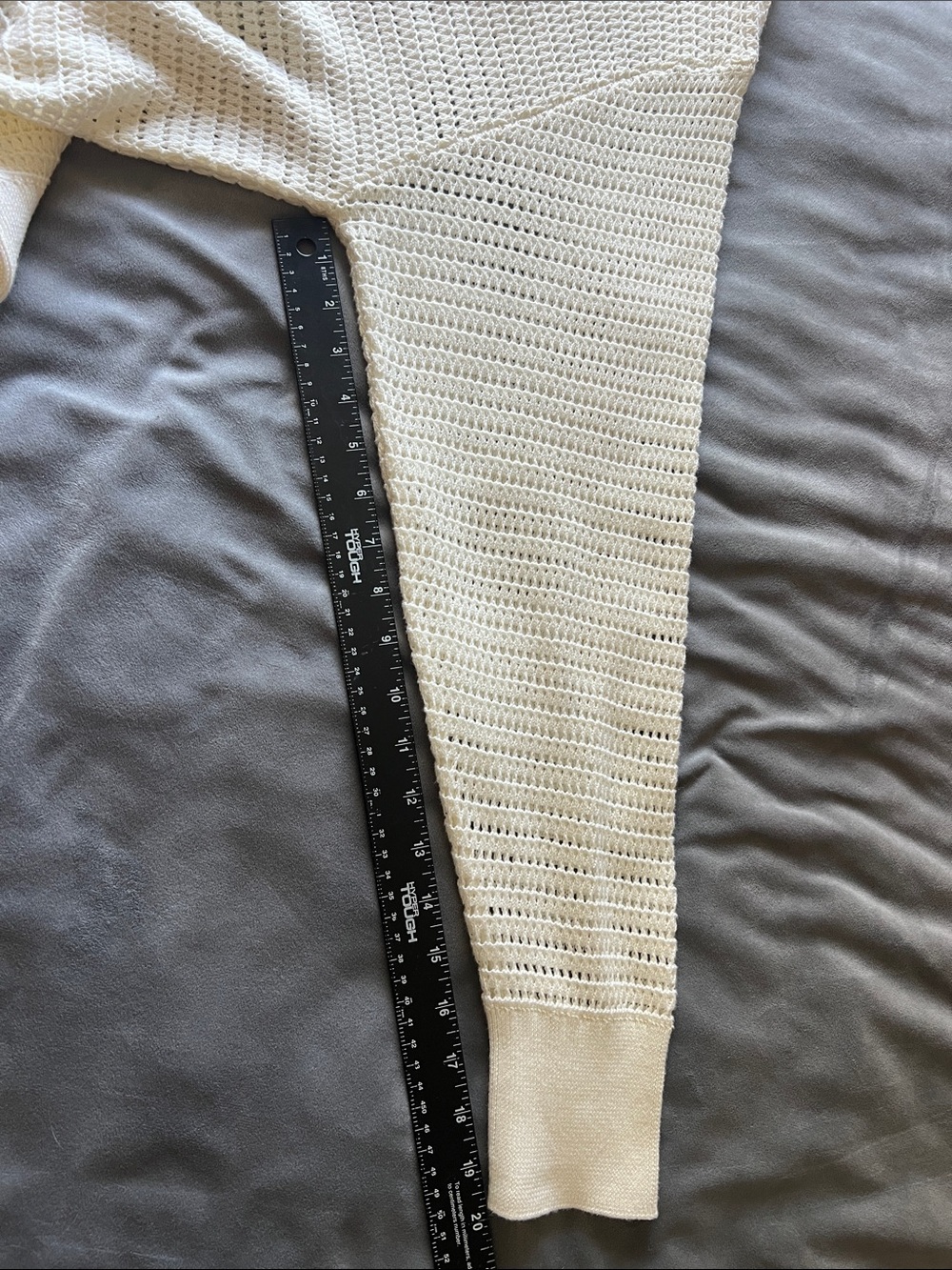 Varley Cream Open-Weave Crew Sweater - Picture 6 of 9